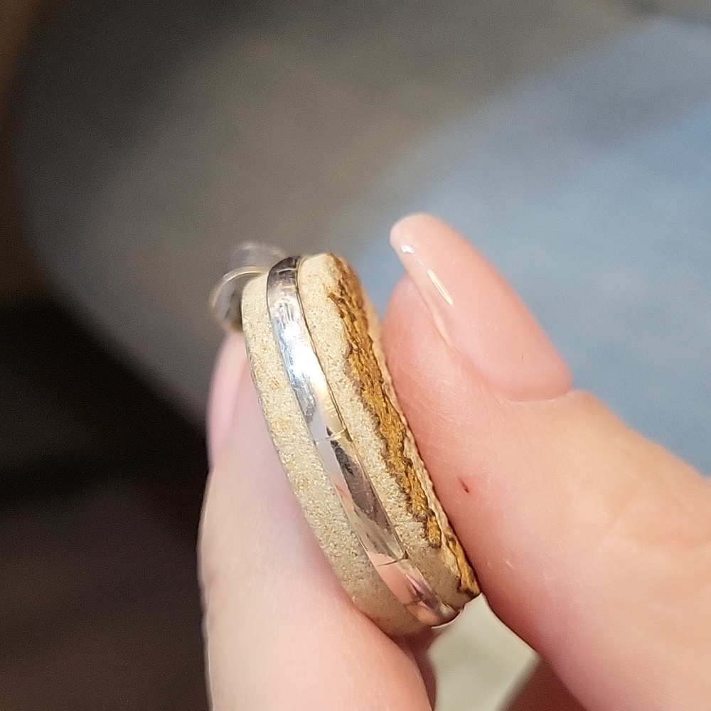 PSILOMELANE DENDRITE FERNWOOD PENDANT - Picture 5 of 6